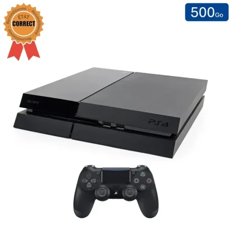Playstation 4 FAT Noire 500 Go + 1 Manette (État Correct)