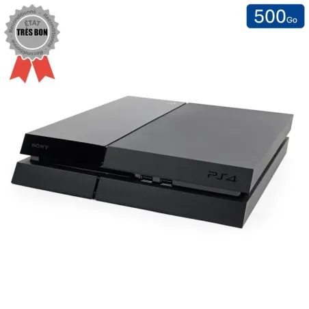 Playstation 4 Noire 500 Go sans Manette (Reconditionnée : Très Bon État)