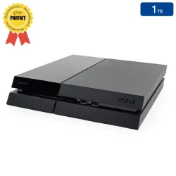 Playstation 4 Noire 1 To sans Manette (Reconditionnée : Parfait État)