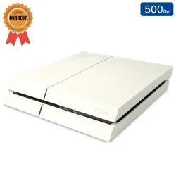 Playstation 4 Fat Blanche 500 Go sans manette (Reconditionné : État Correct)