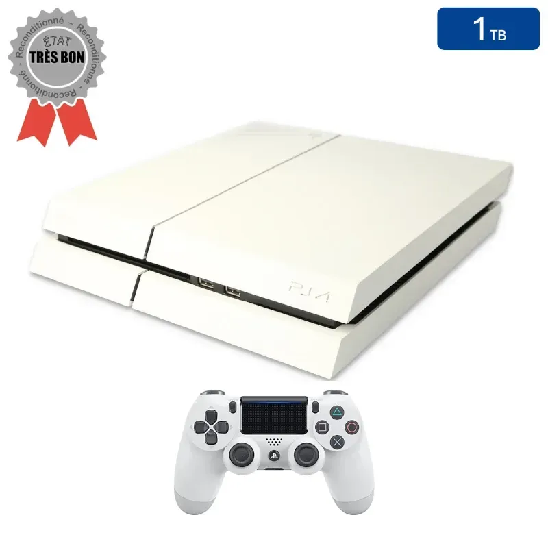 Playstation 4 Wit 1TB + 1 Controller (Gereviseerd: Zeer Goede Staat)