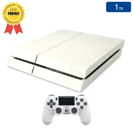 Playstation 4 FAT Blanche 1 To + 1 Manette (Parfait État)
