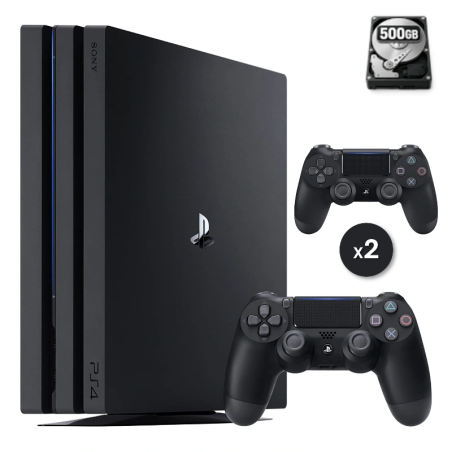 PS4 Pro 500 GB Nera 2 controller Ricondizionata