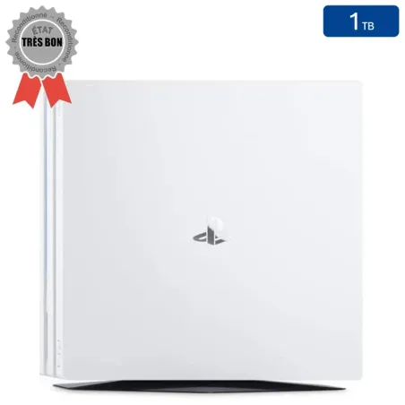 Playstation 4 PRO Blanche 1 To sans Manette (Reconditionnée : Très Bon État)