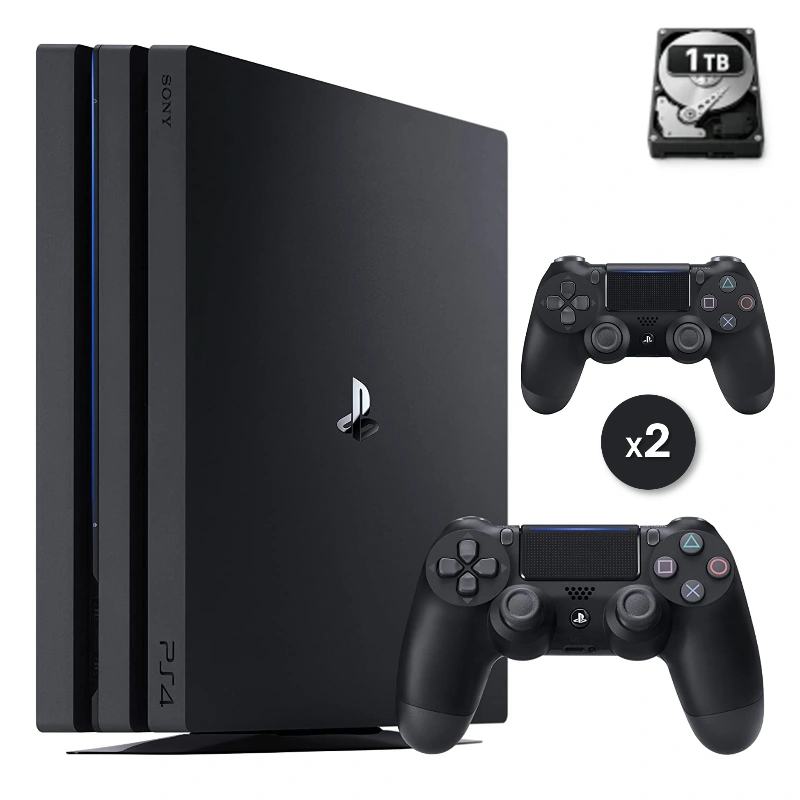 PlayStation 4 Pro Nera 1 TB + 2 controller (Ricondizionata)