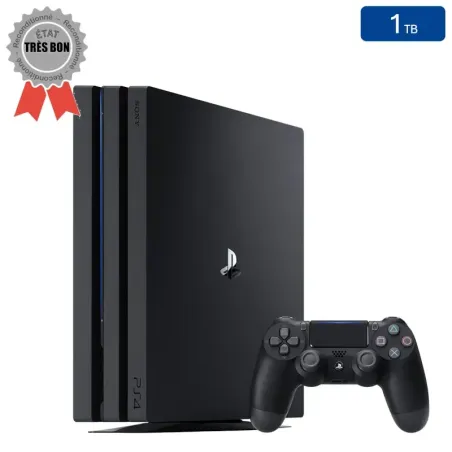 Playstation 4 PRO Noire 1 To + 1 Manette (Bon État)