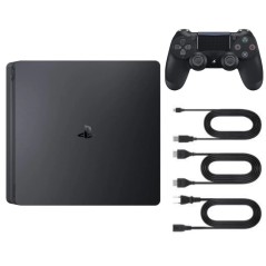 Playstation 4 SLIM Zwart 500 GB + 1 Controller + COD Modern Warfare (Gereviseerd: Perfecte Staat)