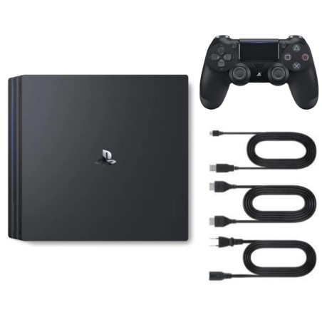 Playstation 4 PRO Noire 1 To + 1 Manette + FIFA19 (Reconditionnée : Très Bon État)