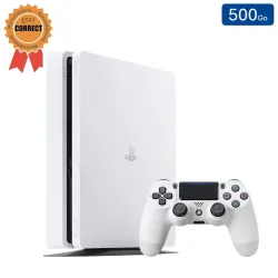 Playstation 4 SLIM Blanche 500 Go + 1 Manette (État Correct)