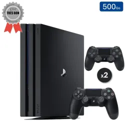 Playstation 4 PRO Noire 500 Go + 2 Manettes (Reconditionnée : Très Bon État)