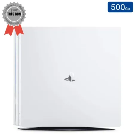 Playstation 4 PRO Blanche 500 Go sans Manette (Reconditionnée : Très Bon État)