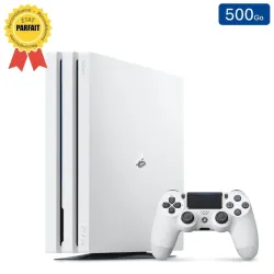 Playstation 4 PRO Blanche 500 Go + 1 Manette (Reconditionnée : Parfait État)