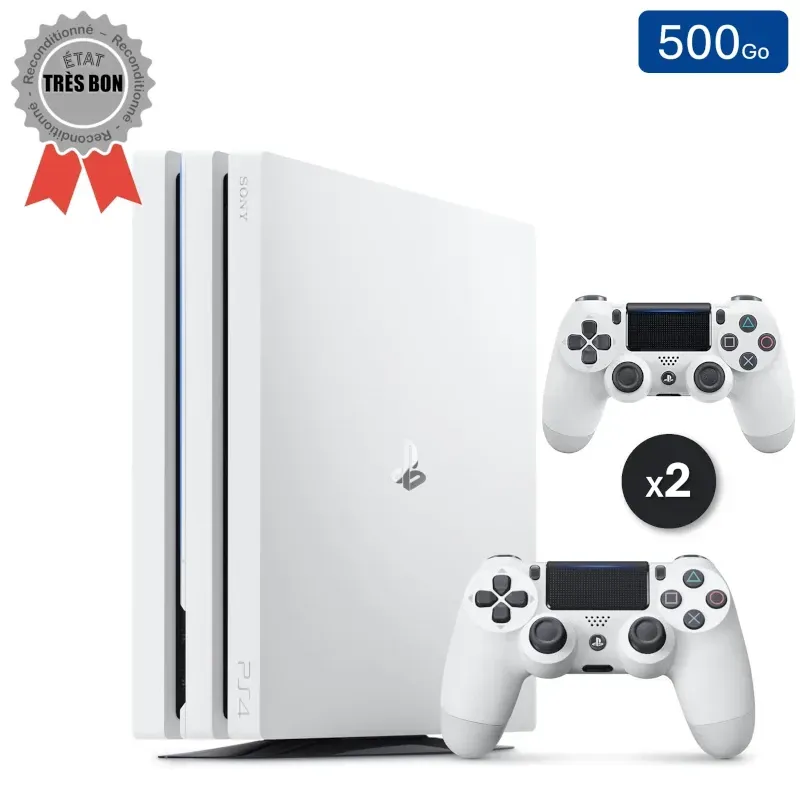 Playstation 4 PRO Bianca 500 GB + 2 Controller (Ricondizionata: Ottime Condizioni)