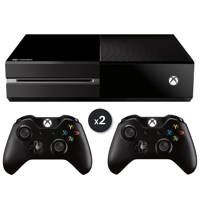 Xbox One Schwarz 1 TB + 2 Controller (Generalüberholt)