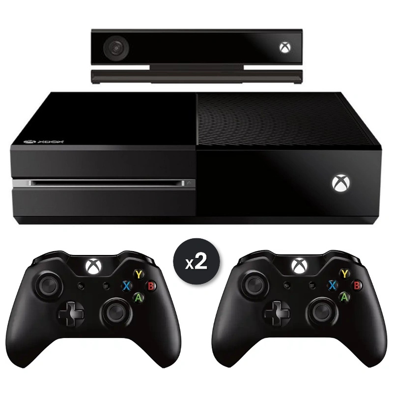 Xbox One Nera 500 GB + Kinect + 2 controller (Ricondizionata)