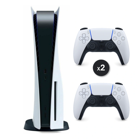 PS5 825 GB Weiß 2 Controller Generalüberholt