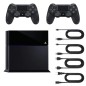 Playstation 4 Black 500 GB + 2 Controllers (Refurbished: Good Condition)
