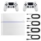 Playstation 4 White 500 GB + 2 Controllers (Refurbished: Good Condition)