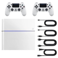 Playstation 4 White 1TB + 2 Controllers (Refurbished: Good Condition)