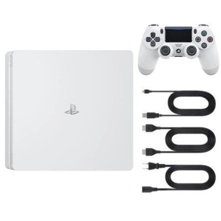 Playstation 4 SLIM Wit 500 GB + 1 Controller (Gereviseerd: Goede Staat)