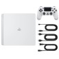 Playstation 4 SLIM Blanche 500 Go + 1 Manette (Reconditionnée : État Correct)