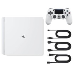 Playstation 4 PRO White 500 GB + 1 Controller (Refurbished: Good Condition)