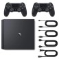 Playstation 4 PRO Black 500 GB + 2 Controllers (Refurbished: Good Condition)