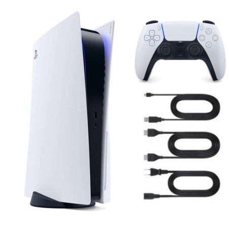 Playstation 5 White 825 GB + 1 Controller (Refurbished: Good Condition)