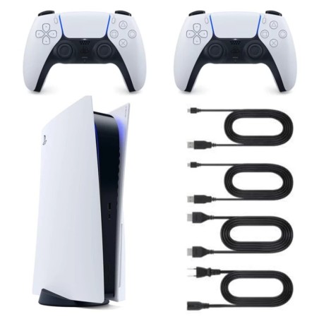 Playstation 5 White 825 GB + 2 Controllers (Refurbished: Perfect Condition)
