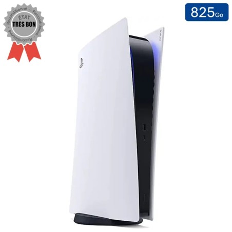 Playstation 5 Édition Digitale Blanche 825 Go + 1 Manette (Reconditionnée : Très Bon État)