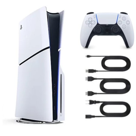 Playstation 5 SLIM White 1TB + 1 Controller (Refurbished: Very Good Condition)