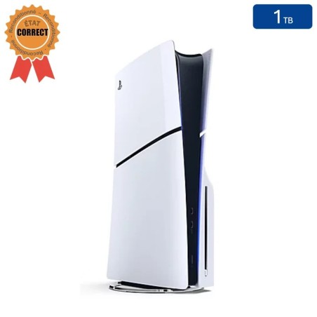 Playstation 5 SLIM Édition Numérique Blanche 1 To sans Manette (Reconditionnée : État Correct)