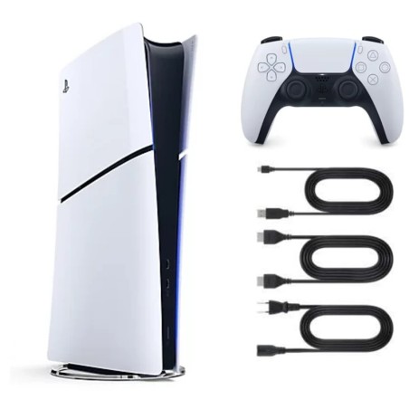 Playstation 5 SLIM Digital Edition White 1TB + 1 Controller (Refurbished: Good Condition)