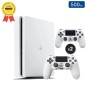 Playstation 4 SLIM Blanche 500 Go + 2 Manettes (Reconditionnée : Parfait État)