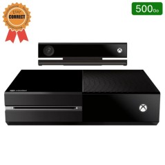 Xbox One Noire 500 Go + 1 Manette + Kinect (Reconditionnée : État Correct)