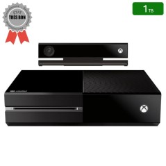 Xbox One Noire 1 To + 1 Manette + Kinect (Reconditionnée : Très Bon État)