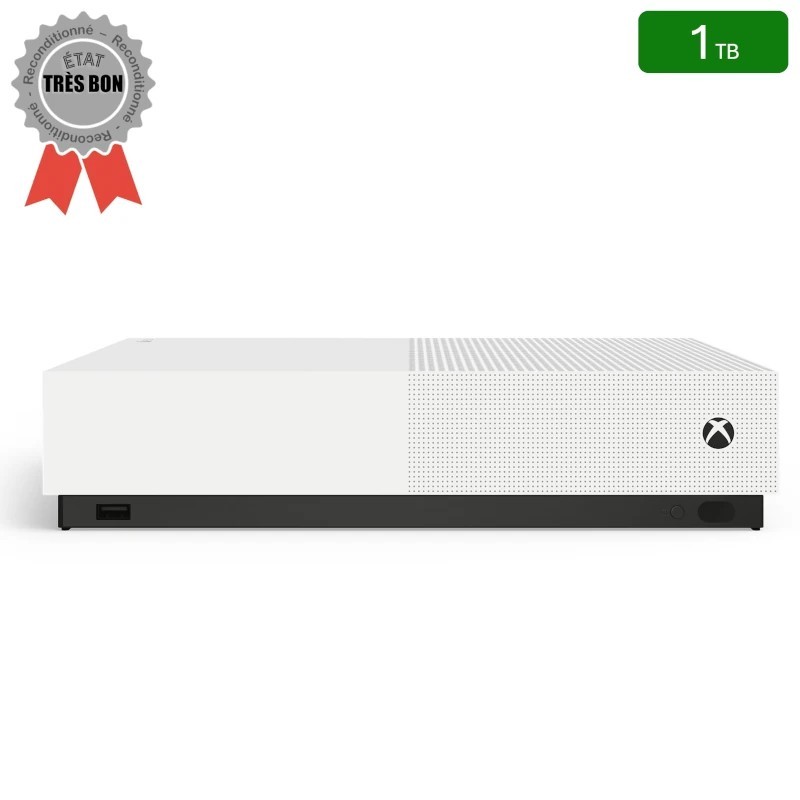 Xbox One S All Digital Blanche 1 To Sans Manette (Reconditionnée : Très Bon État)