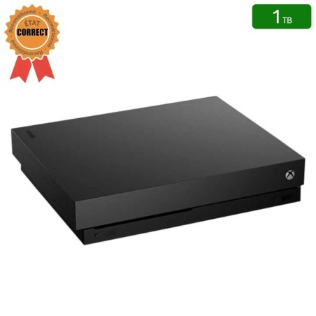 Xbox One X Noire 1 To + 1 Manette (Reconditionnée : État Correct)