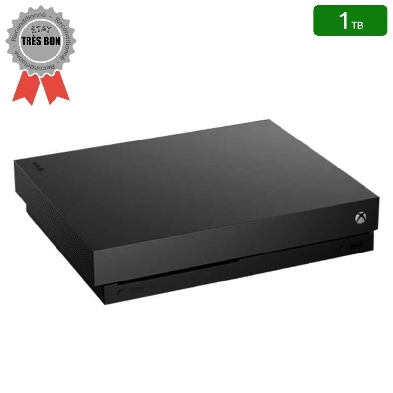 Xbox One X Noire 1 To Sans Manette (Reconditionnée : Très Bon État)