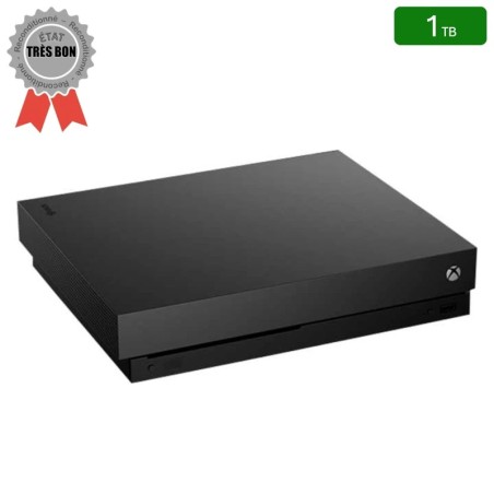 Xbox One X Noire 1 To + 1 Manette (Reconditionnée : Très Bon État)