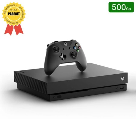 Xbox One X Noire 1 To + 1 Manette (Reconditionnée : Parfait État)