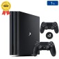 Playstation 4 PRO Black 1TB + 2 Controllers (Refurbished: Perfect Condition)