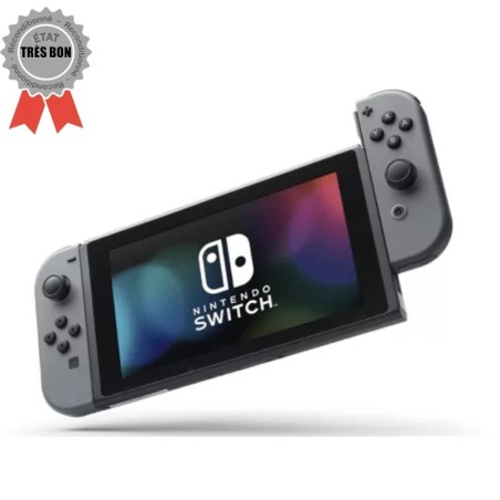 Nintendo Switch + Joy-Con Gris Sans Dock TV (Reconditionnée : Très Bon État)