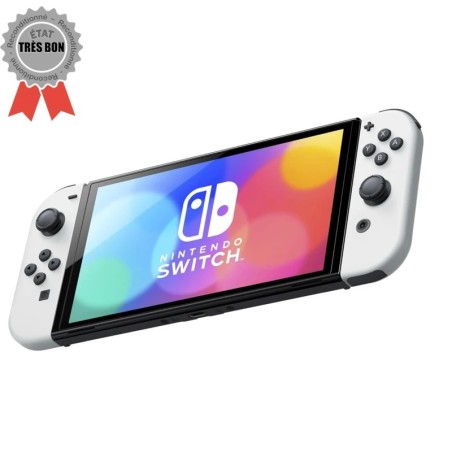 Nintendo Switch OLED + White Joy-Con Without TV Dock (Refurbished: Very Good Condition)