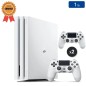 Playstation 4 PRO White 1TB + 2 Controllers (Refurbished: Good Condition)