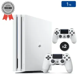 Playstation 4 PRO Blanche 1 To + 2 Manettes (Bon État)