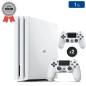 Playstation 4 PRO Weiß 1 TB + 2 Controller (Generalüberholt: Sehr guter Zustand)