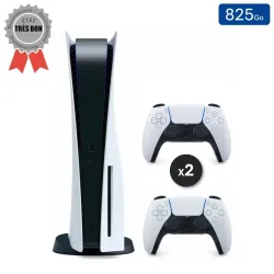 Playstation 5 Blanche 825 Go + 2 Manettes (Reconditionnée : Très Bon État)