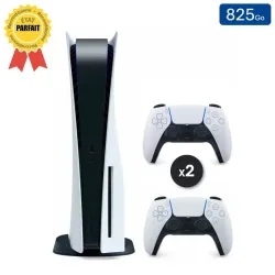 Playstation 5 Blanche 825 Go + 2 Manettes (Reconditionnée : Parfait État)