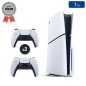 Playstation 5 SLIM White 1TB + 2 Controllers (Refurbished: Very Good Condition)